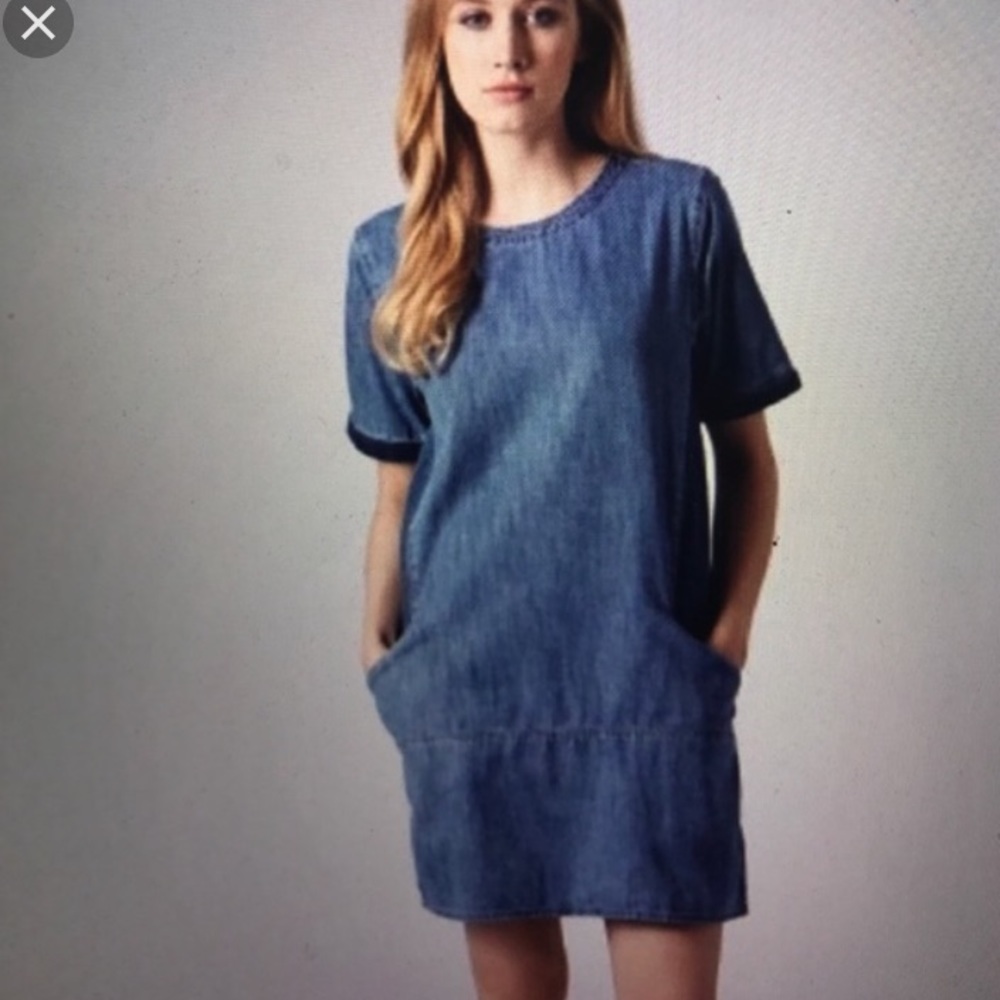 Topshop denim T-shirt dress